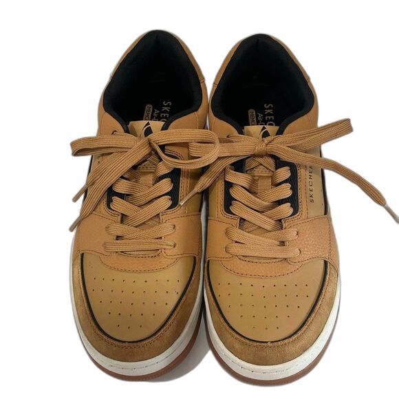 Skechers Street Uni Court Sneaker Shoes Men’s Size 10.5 Color WSK Tan Leather - Picture 9 of 12